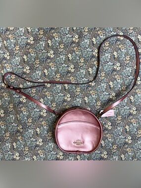 Coach Metallic Pink Canteen Crossbody Bag